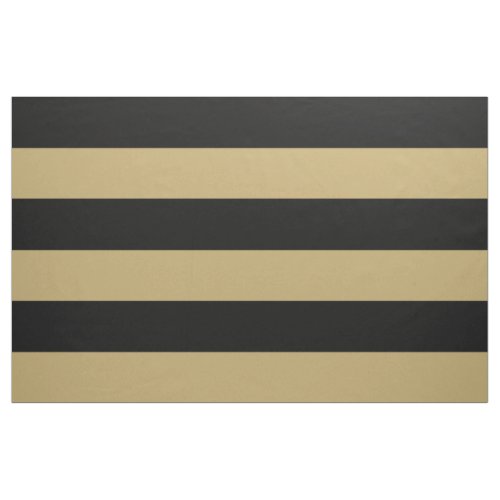 Black and Gold Wide Stripes Large Scale Fabric