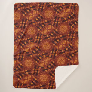 Black and Gold Wildflowers 16 Sherpa Blanket