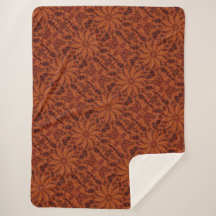 Black and Gold Wildflowers 23 Sherpa Blanket