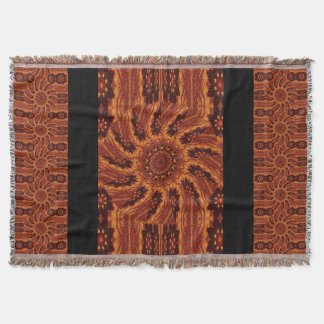 Black and Gold Wildflowers 29 Throw Blanket