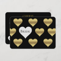 Black And Gold Will You Be My Bridesmaid MOH Cards