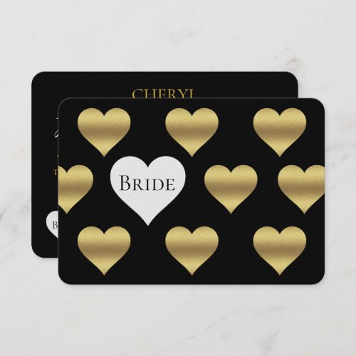 Black And Gold Will You Be My Bridesmaid MOH Cards