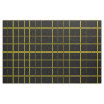 Black and Gold Windowpane Check Fabric
