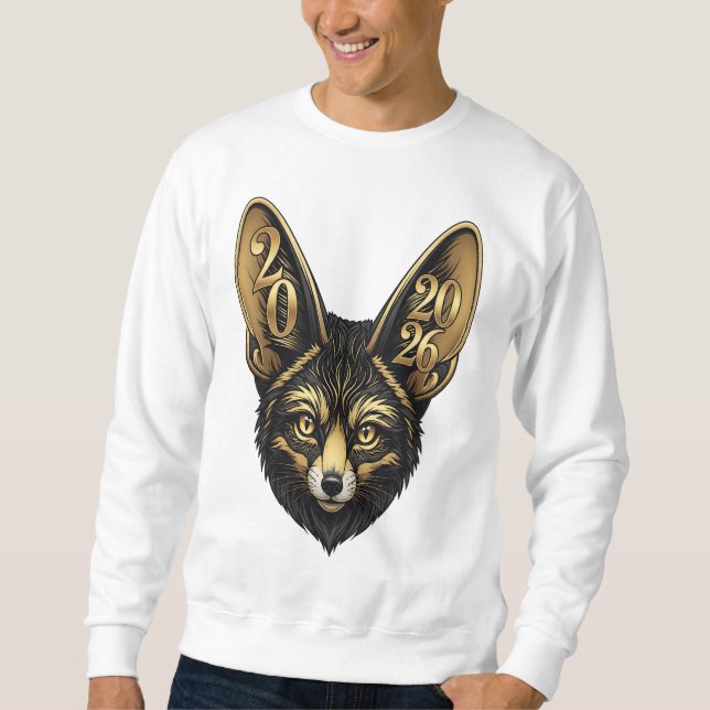 Black and golden art aesthetics year 2026 sweatshirt (Front)