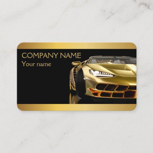 Black and Golden Automotive Business Card
