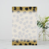 Black and Golden Brown Cheetah Print Pattern. (Standing Front)