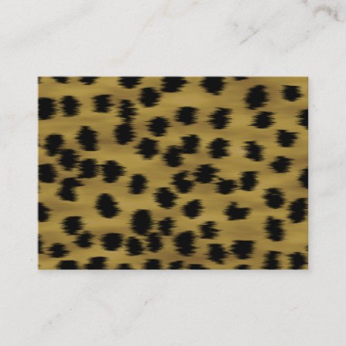 Black and Golden Brown Cheetah Print Pattern. Business Card Templates