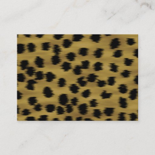 Customizable Black and Golden Brown Cheetah Print Pattern. Business Card Templates