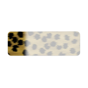 Black and Golden Brown Cheetah Print Pattern. Label
