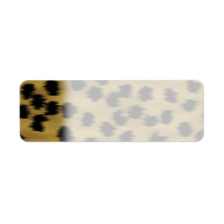Black and Golden Brown Cheetah Print Pattern. Label