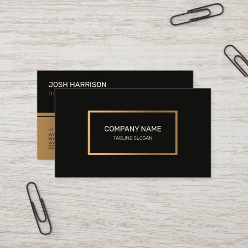 Black And Golden Business Card