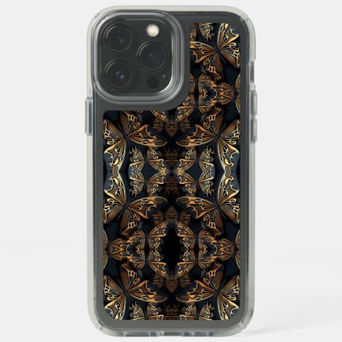 Black and Golden Butterfly Seamless Pattren Speck iPhone 13 Pro Max Case