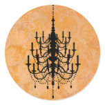 Black and Golden Chandelier Wedding Seal