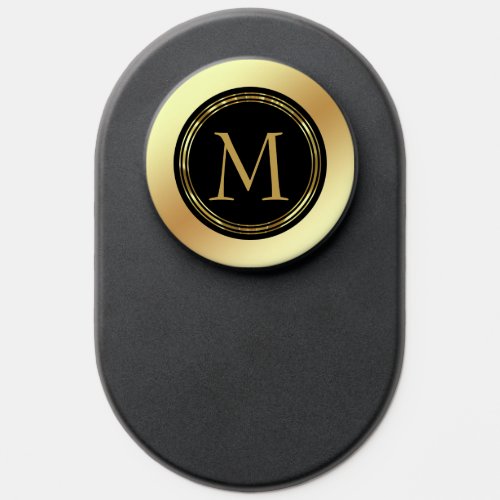 Black And Golden Circles PopSocket