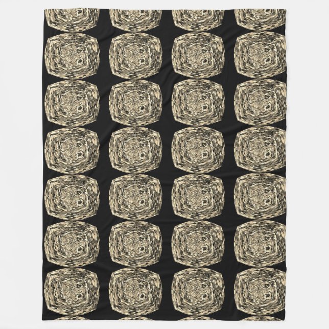 black and golden fleece blanket (Front)