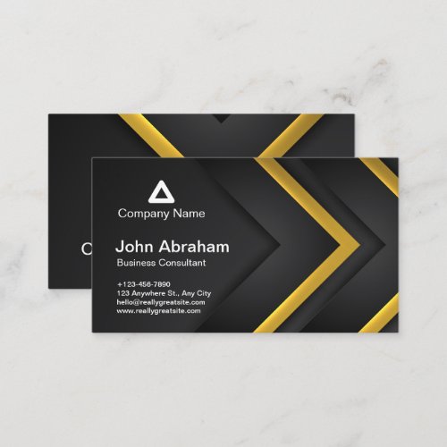 Black and Golden Modern Business Card Technology 