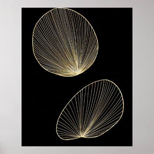 black and golden poster