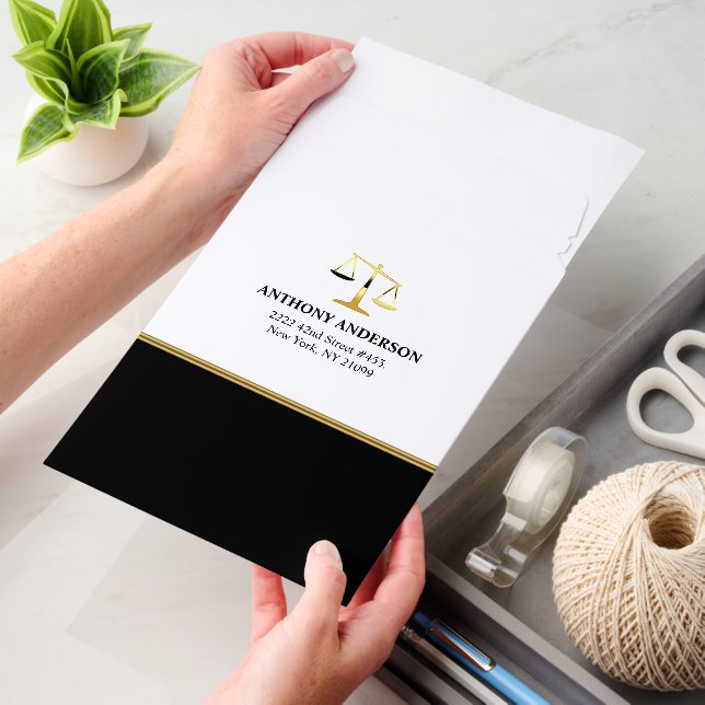 Black And Golden Scale Envelope Mailers (Desk)