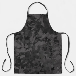 Black And Gray Abstract Graphic Art Design Apron