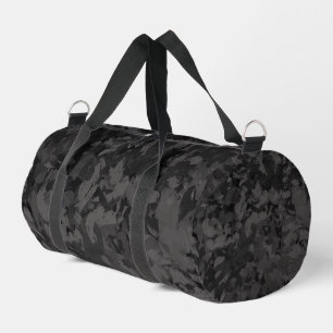 Black And Gray Abstract Graphic Art Design Duffle Bag