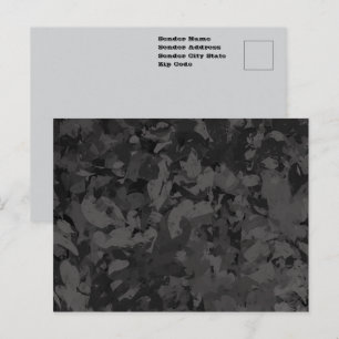 Black And Gray Abstract Graphic Art Design Postcard