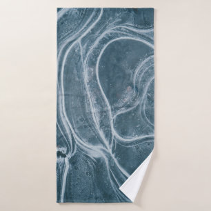 Black and gray abstract painting bath towel