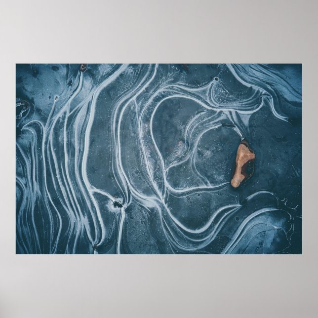 Black and gray abstract painting poster (Front)