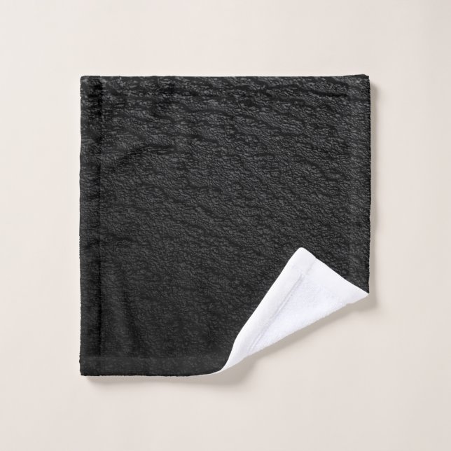 Black and gray area rug wash cloth (Wash Cloth)