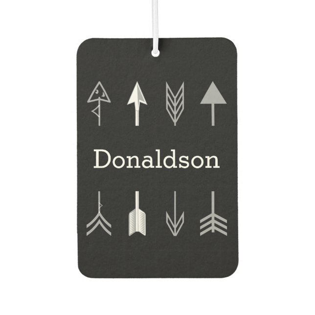 Black and Gray Arrows Car Air Freshener (Front)