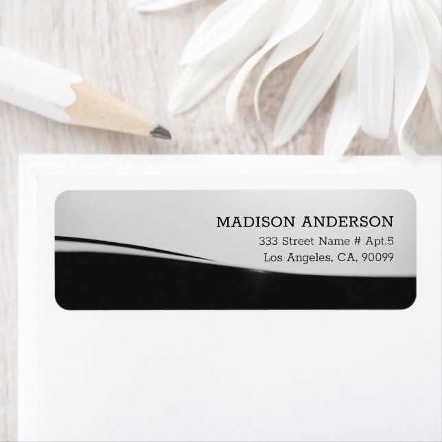 Black And Gray Background  Label (Insitu)