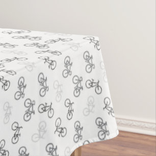 Black and Gray Bikes Tablecloth