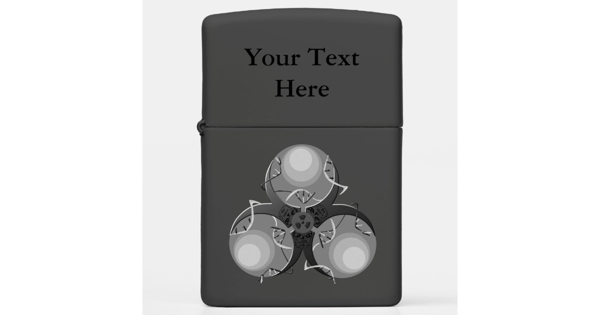 Black And Gray Biohazard Symbol Zippo Lighter Zazzle Com Black And Gray Biohazard Symbol Zippo Lighter Zazzle Com