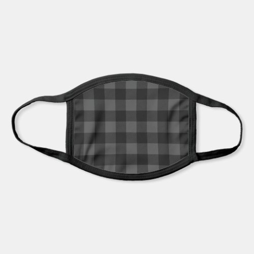 Black and Gray Buffalo Check Pattern Face Mask