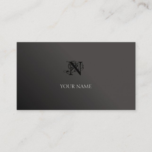 Black and Gray Business Card (Front)
