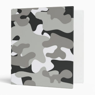 Black and Gray Camo Binder