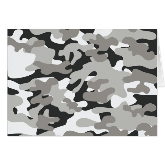 Black and Gray Camo Design Cards (Front Horizontal)