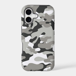 Black and Gray Camo Design iPhone 17 Case