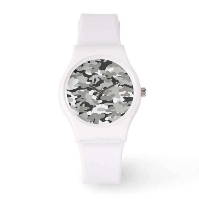Black and Gray Camo Design Watch (Front)