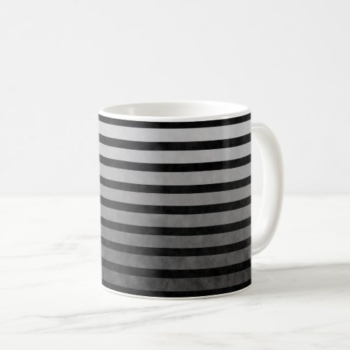 Black And Gray Camouflage Textured Line Stripes Coffee Mug