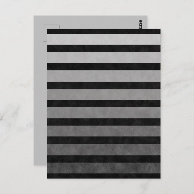 Black And Gray Camouflage Textured Line Stripes  Postcard (Front/Back)