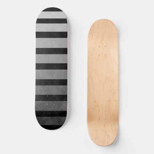 Black And Gray Camouflage Textured Line Stripes Skateboard