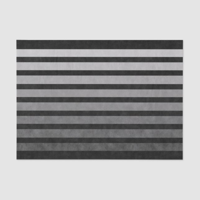 Black And Gray Camouflage Textured Line Stripes Tissue Paper (Front)