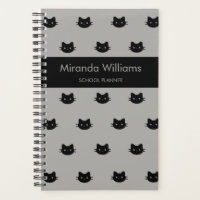 Black And Gray Cat Planner