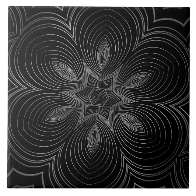 Black and Gray Ceramic Tile (Front)