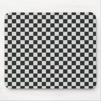 Black and Gray Checked Mousepad