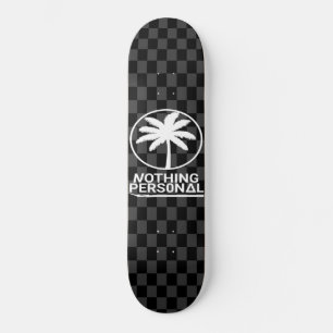 Black and Gray Checkerboard Pattern Skateboard