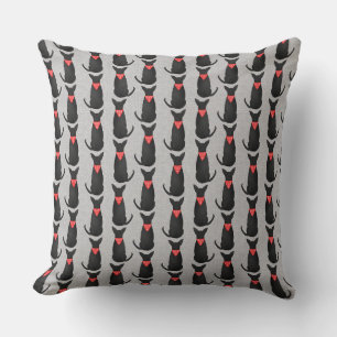 Black and Gray Chihuahua Dogs Throw Pillow