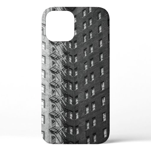 BLACK AND GRAY CONCRETE BUILDINGS iPhone 12 CASE