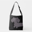 Black and Gray Dachshund Tote Bag