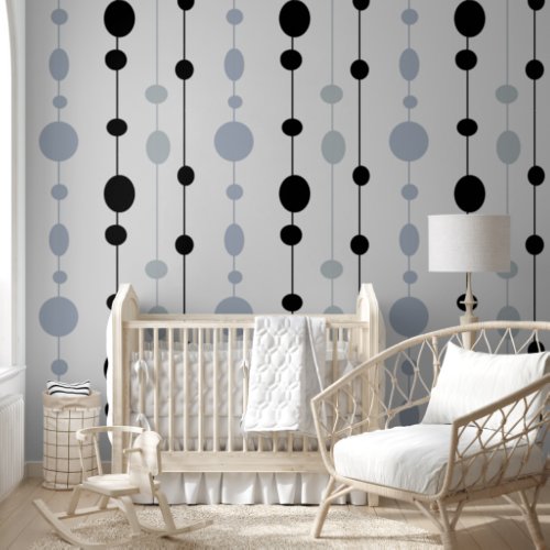 Black and Gray dots on gray  Wallpaper